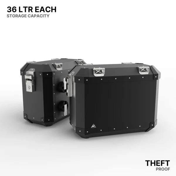 Aluminium Panniers - 72L for KTM 390 Adventure 2025 - Auto Engina