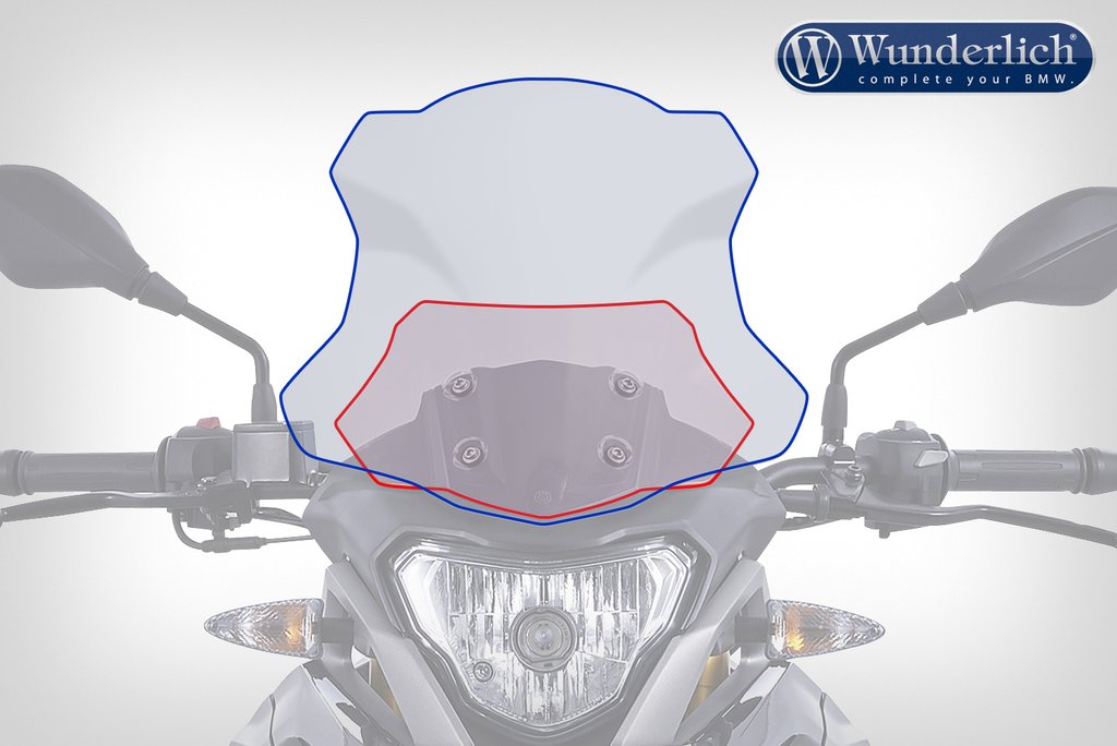 BMW G310 GS Ergonomics - Touring Windscreen - Wunderlich