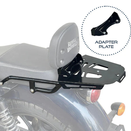 Top Rack with Backrest Adapter for Royal Enfield Meteor 350 - Auto Engina