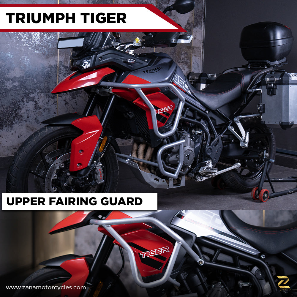 Upper Fairing Guard ( Silver ) For Triumph Tiger 850 - Zana -ZP-085