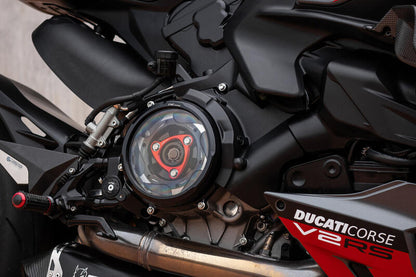 Clear oil bath clutch cover For Ducati-CNC Racing