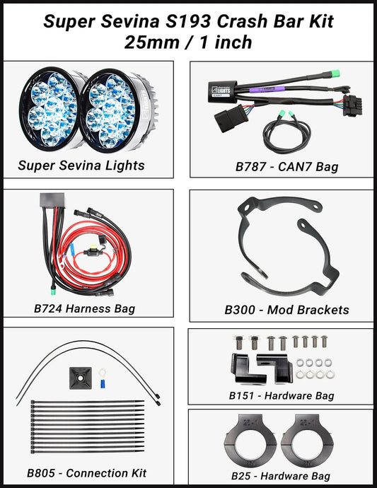 Super Sevina LED Lights For BMW R1300GS - Clearwater Lights