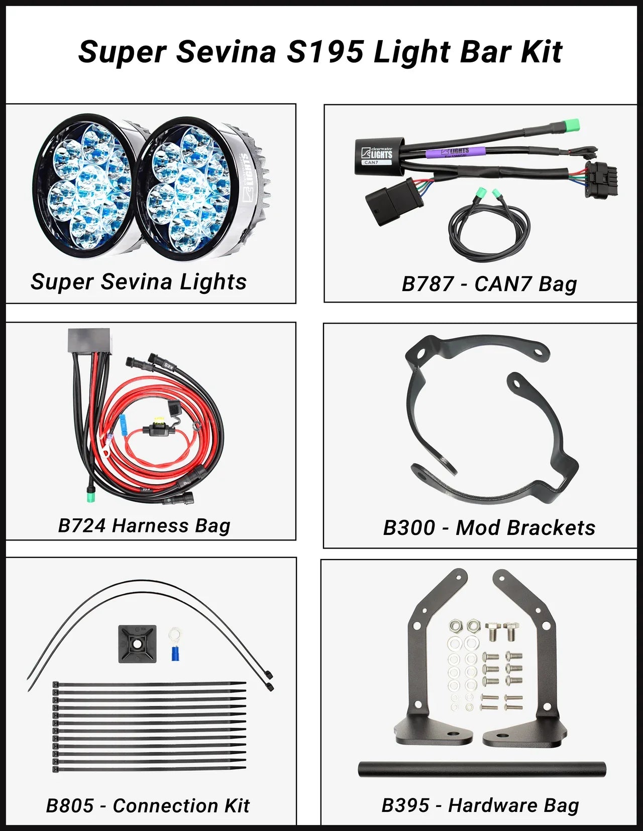 Super Sevina LED Lights For BMW R1300GS - Clearwater Lights