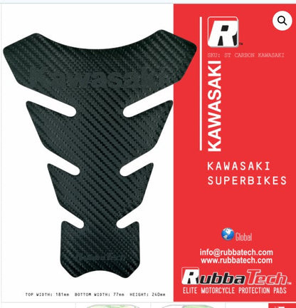 Universal Tank Pad For Kawasaki Rubba Tech- RT-St Carbon Kawasaki