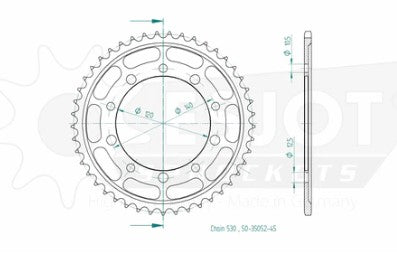 Rear (35052-45T) - Esjot Sprockets -50-35052-45