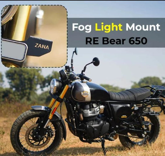 Fog Light Mount For Royal Enfield Bear 650 (Mild Steel)-Zana-ZI-8549