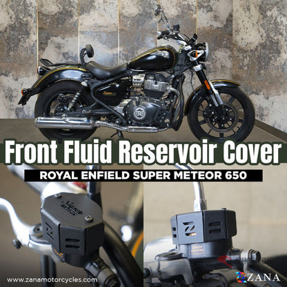 Front Fluid Reservoir Cover Aluminum For Super Meteor 650 Reservior