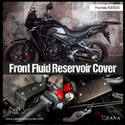 Front Fluid Reservoir Cover For Honda Nx500 (Aluminium) Black (Coming Soon) Reservoir