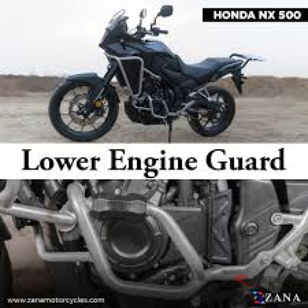 Lower Engine Guard For Honda Nx500 (With Slider) Silver