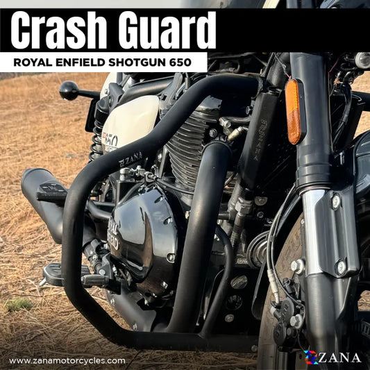 Crash Guard For Shotgun 650 ( Black , Mild Steel ) Type-1 -ROYAL ENFIELD - Zana - ZI-8458