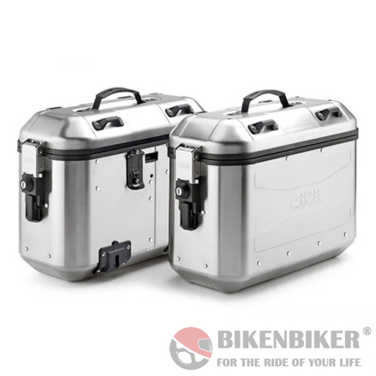 36Ltr Monokey Dolomiti Side Cases Silver-Givi