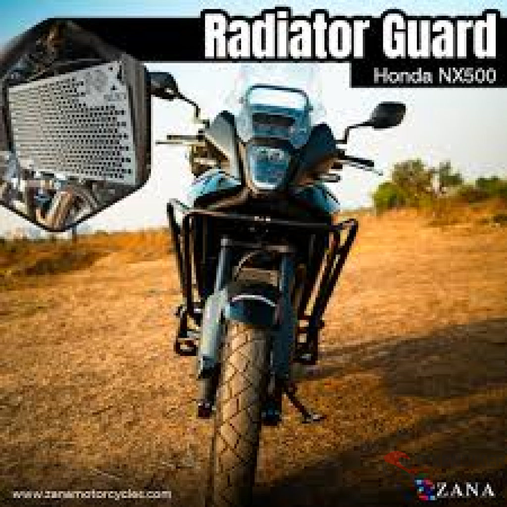 Radiator Guard For Honda Nx500 (Honeycomb) - Black