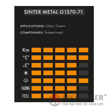 Sintered Compound - Front Fd266G1370 Galfer Brake Pads