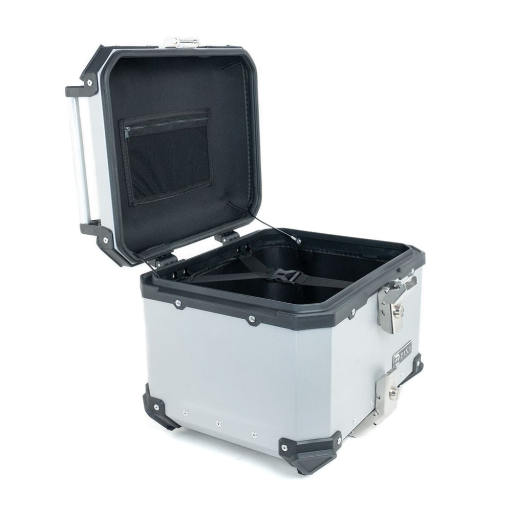 Top Box Aluminium Silver (45Ltr) For L-Flat - Zana