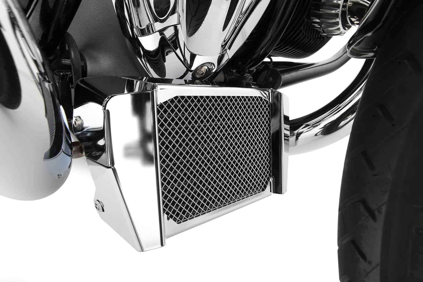 BMW R 18 / R 18 Classic Oil Cooler Shroud - Chromed - Wunderlich