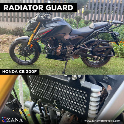 Honda CB 300F Radiator Guard Honeycomb Black - Zana