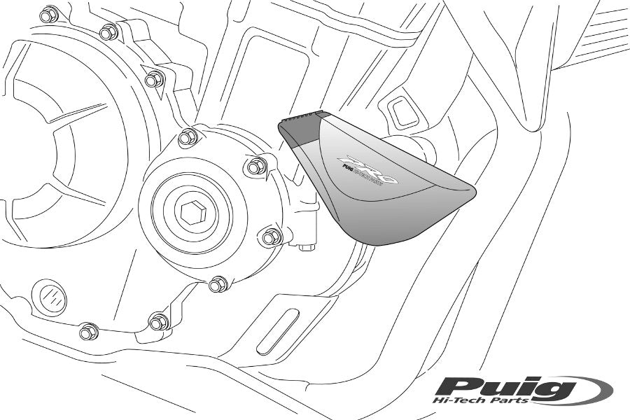 Kawasaki Ninja 1000 PRO Frame Sliders (Black) (2017 +)  - Puig