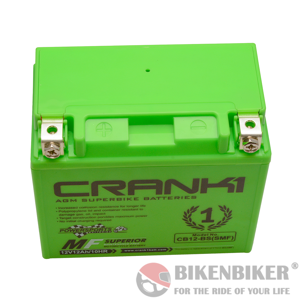 Crank1 CB12-BS (SMF) Battery