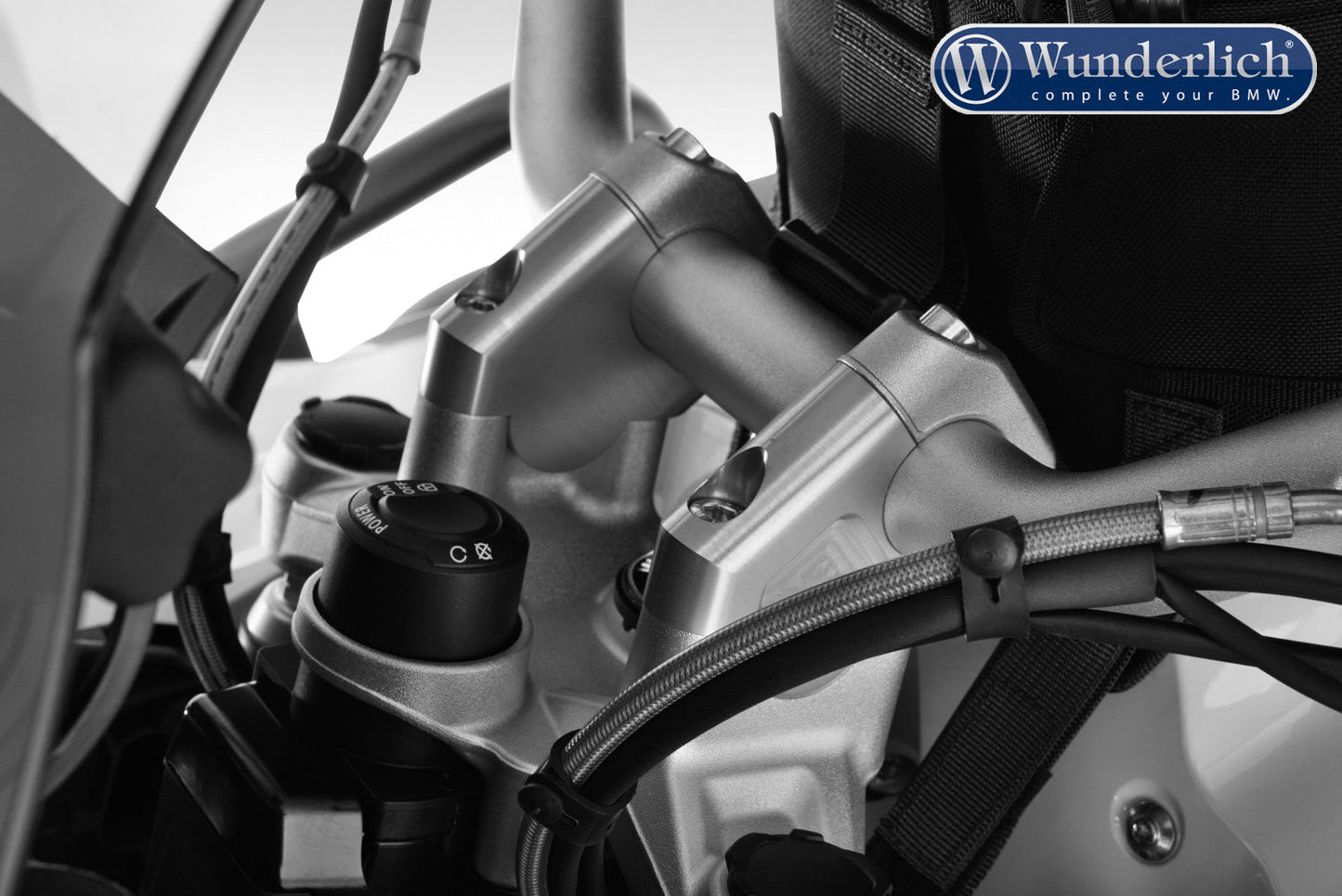 BMW R1200/1250 GS Ergonomics - "Pullback" Handlebar Riser (38/27mm) - Wunderlich