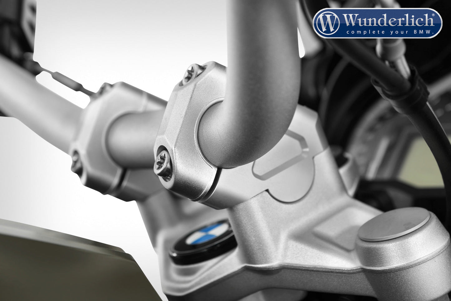 BMW R1200/1250 GS Ergonomics - "Pullback" Handlebar Riser (38/27mm) - Wunderlich