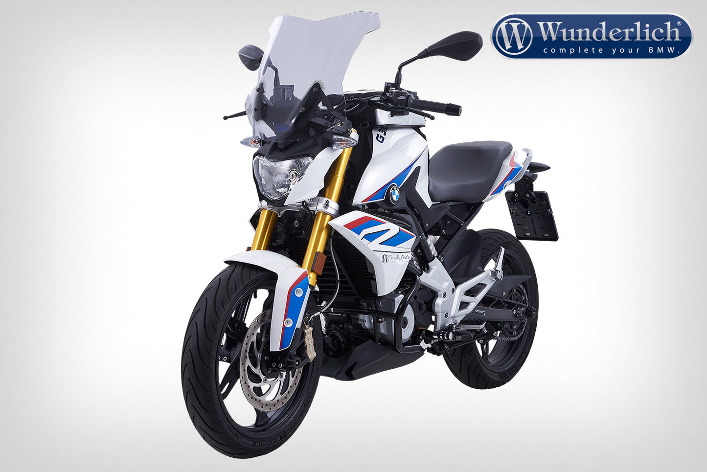 BMW G310 R Ergonomics - Touring Windscreen - Wunderlich