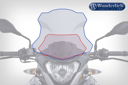 BMW G310 GS Ergonomics - Touring Windscreen - Wunderlich