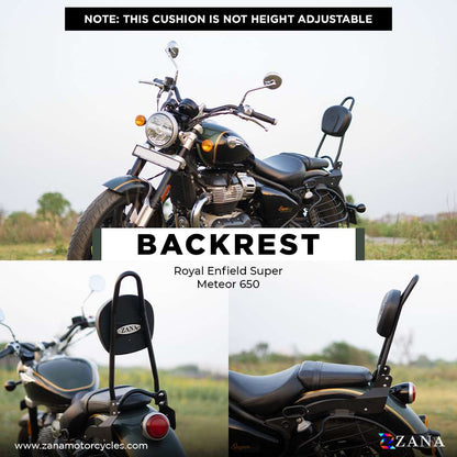 Sissy Bar Backset Compatible with Zana Luggage Rack For Super meteor 650 - Zana