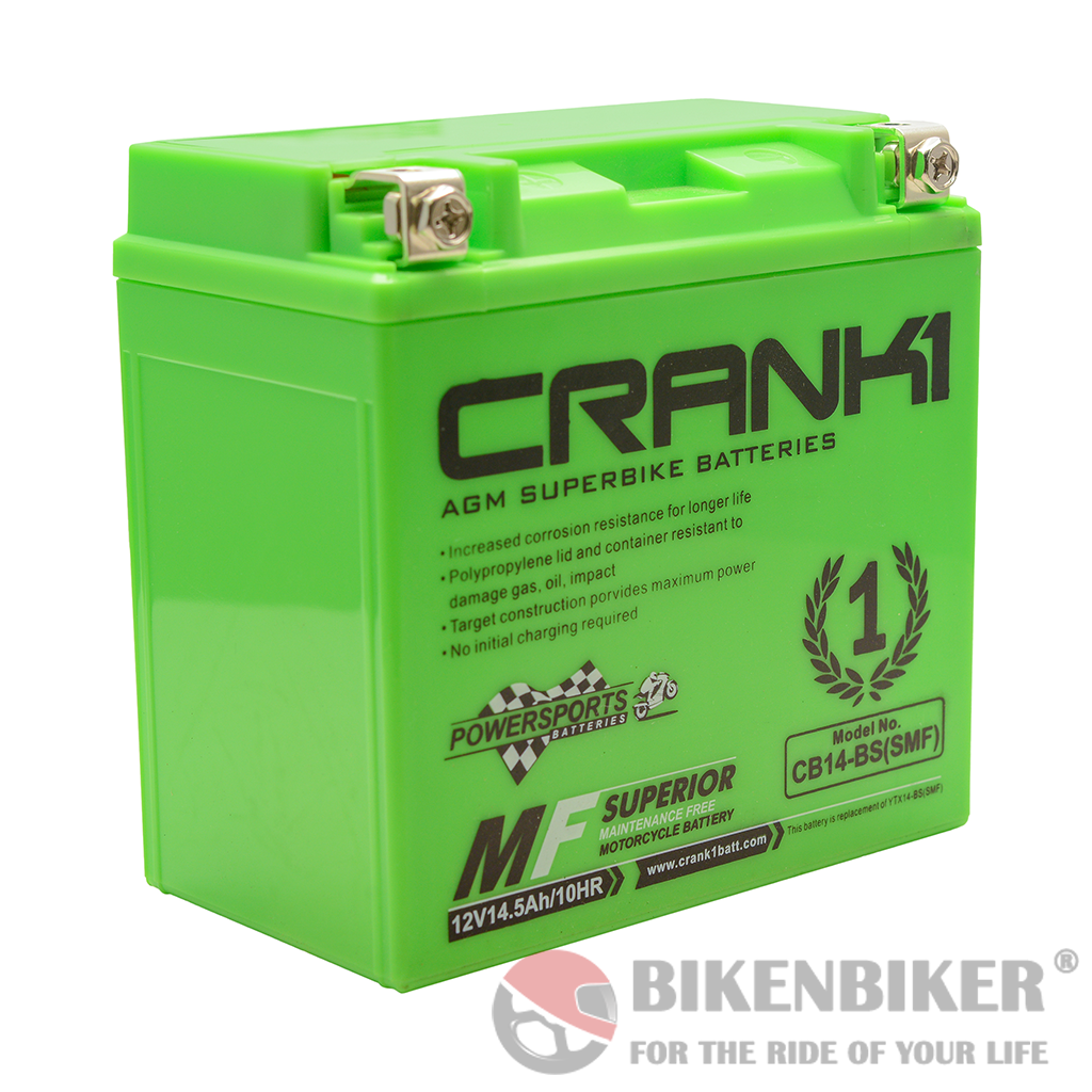 Crank1 CB14-BS (SMF) Battery