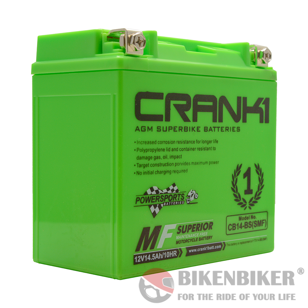 Crank1 CB14-BS (SMF) Battery