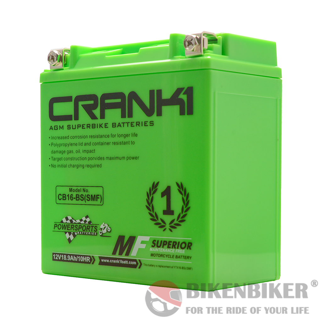 Crank1 CB16-BS (SMF) Battery