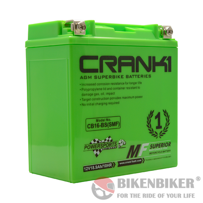 Crank1 CB16-BS (SMF) Battery