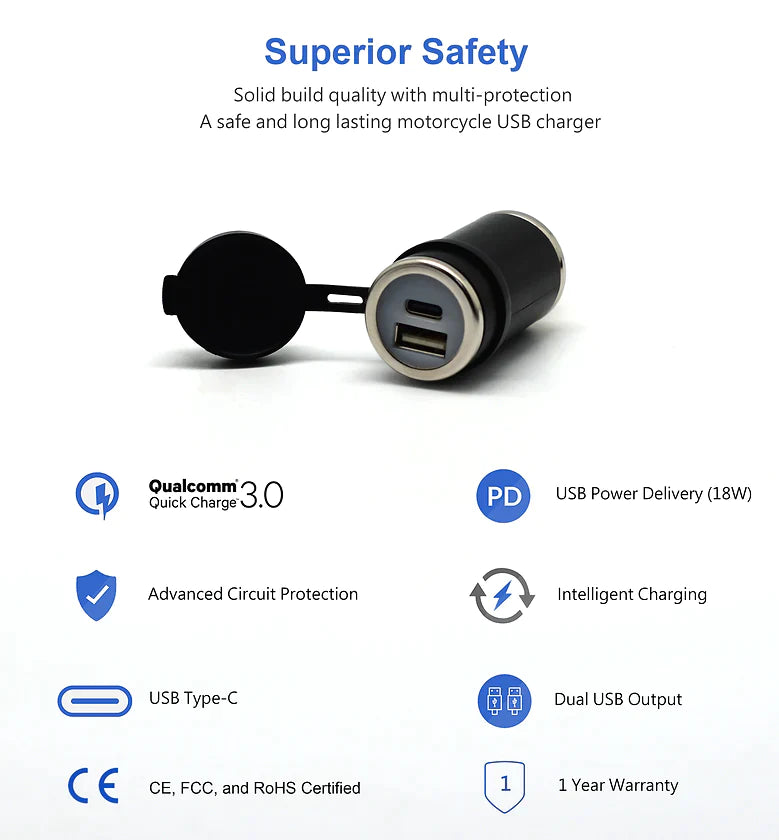 DIN to USB/USB Type-C (Straight) Adapter - Cliff Top