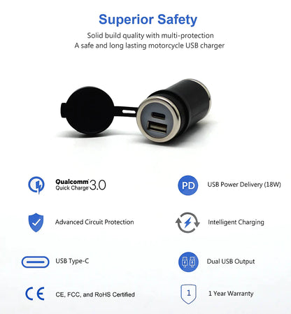 DIN to USB/USB Type-C (Straight) Adapter - Cliff Top