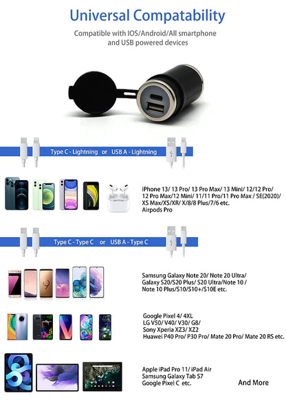 DIN to USB/USB Type-C (Straight) Adapter - Cliff Top