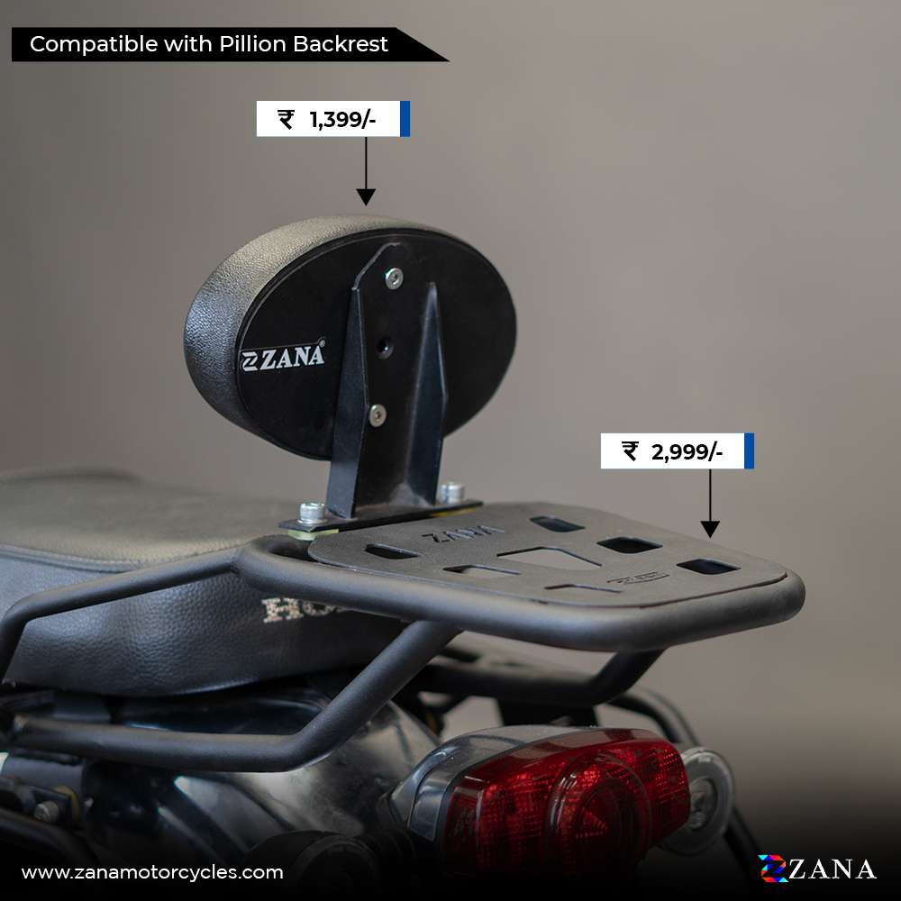 Top Rack With Plate W-1 Honda CB350 H'Ness Split/Single Seat Version-2 - Zana