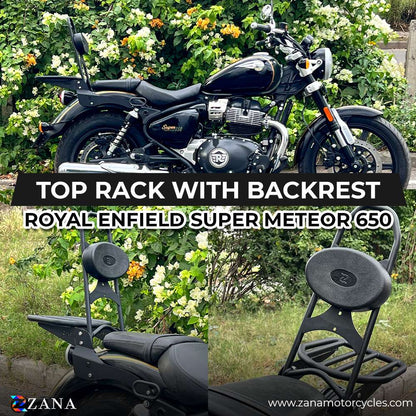 Top Rack T-2 w/ Backrest for Super Meteor 650 2023+ - Zana