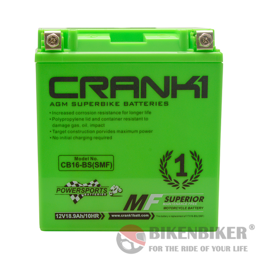 Crank1 CB16-BS (SMF) Battery