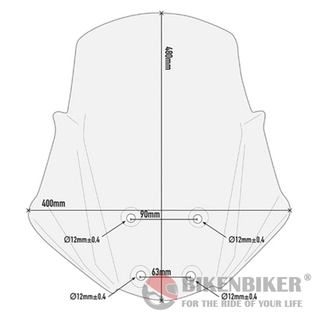 Specific Screen, Transparent for Kawasaki Versys X-300 (2017-2019) - Givi