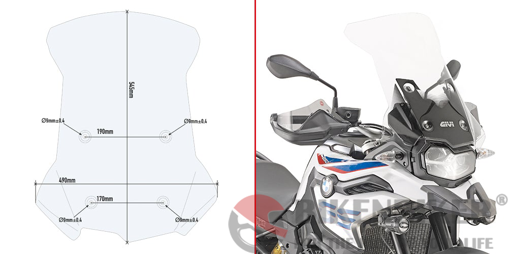 Specific Windscreen for BMW F850GS - Givi