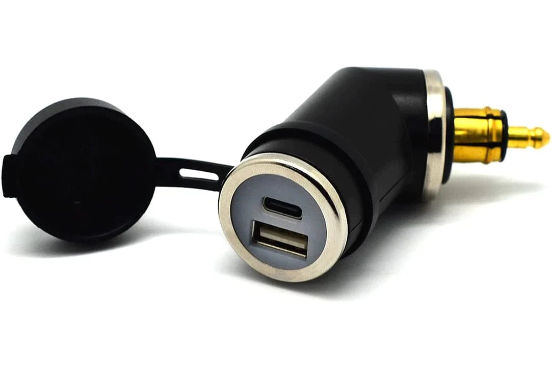 DIN to 36W USB/USB Type-C (Angled) Adapter - Cliff Top