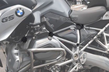 BMW R1200GS Styling - Frame End Caps - Pyramid Plastics