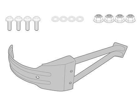 GIVI RM4114KIT specific install kit to mount Rear Wheel Side Mount Fender RM01 or RM02 on Kawasaki Versys 650 15-  Givi