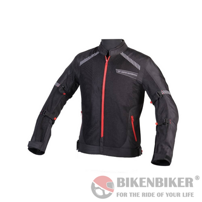 Moto Marshall Valor Air Black Red Riding Jacket