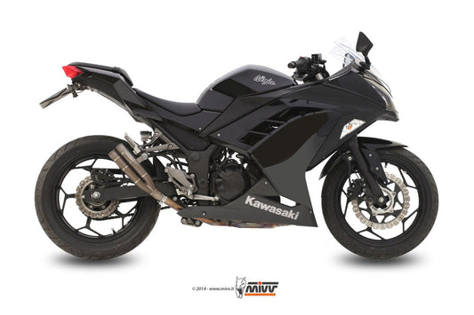 Double Gun Slip On Exhaust for Kawasaki Ninja 300 - Mivv