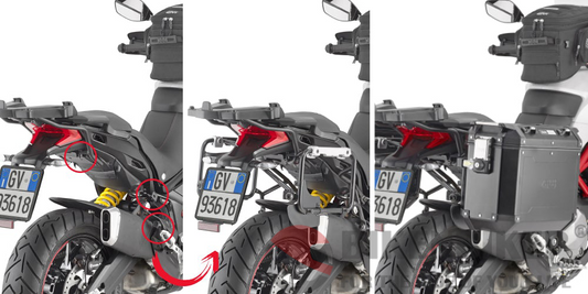 Specific Side Case Holder for Trekker Outback Side Cases for Ducati Multistrada 950S and 1260 Enduro (2019) - Givi