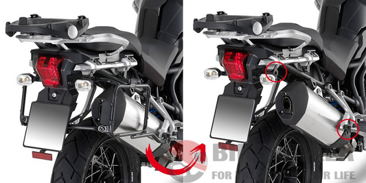 Specific Rapid Release Side Case Holder for MONOKEY® Cases for Triumph Tiger 1200 - Givi