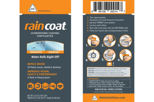 Rain Coat For Helmet Visors, Windscreens & Plastics - Motosolutions