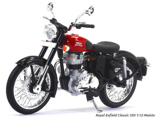 Royal Enfield Classic 350 1:12 Scale Model Red - Maisto