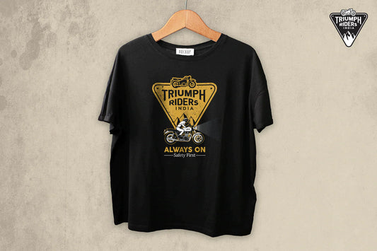 Triumph Riders India Printed T-Shirts - Black/Grey - Own Your Adventure