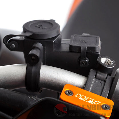 Motorcycle Handlebar Charger Mount 12V + Dual USB Charger - Ultimateaddons